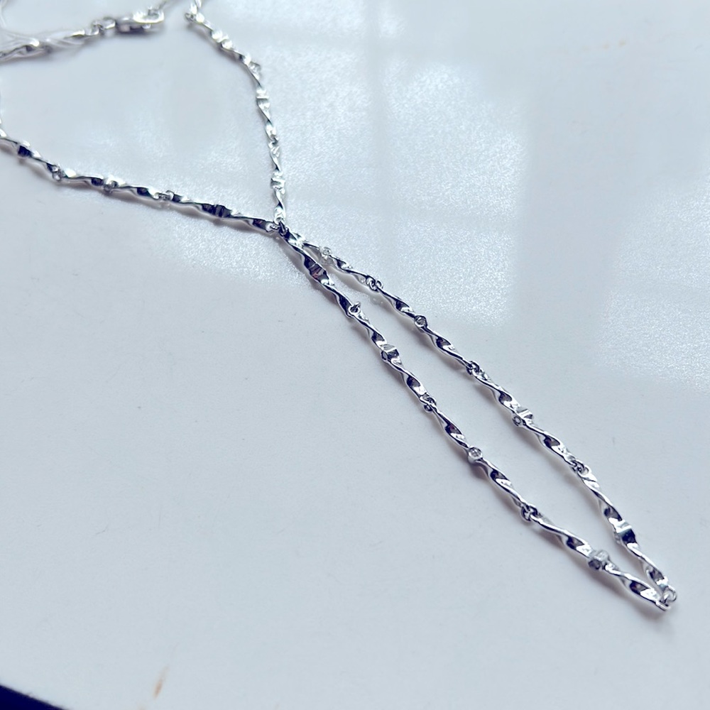 Salavetti 18k Solid White Gold With Diamonds. - image 3